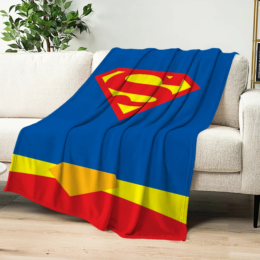 cartoon Warm Soft Plush Nap Blankets Sofa manga S-SUperman-ES for Living Room Office Bedroom Home Travel Kid Gifts anime Flannel 1