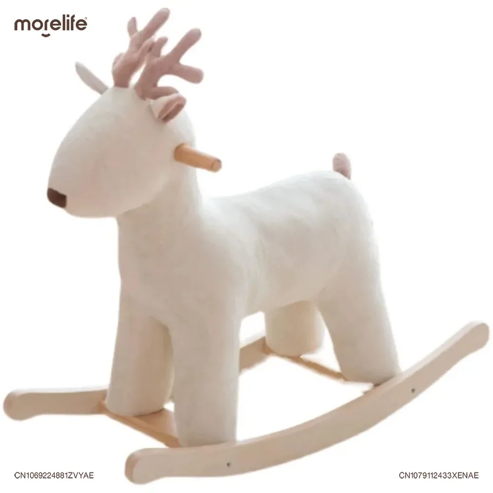 Cadeira de balanço para bebê, tamborete estilo nórdico, Cavalo de Tróia, Deer Shake, Elk, Minimalismo moderno, Baby Toy, Mobiliário para sala, K01