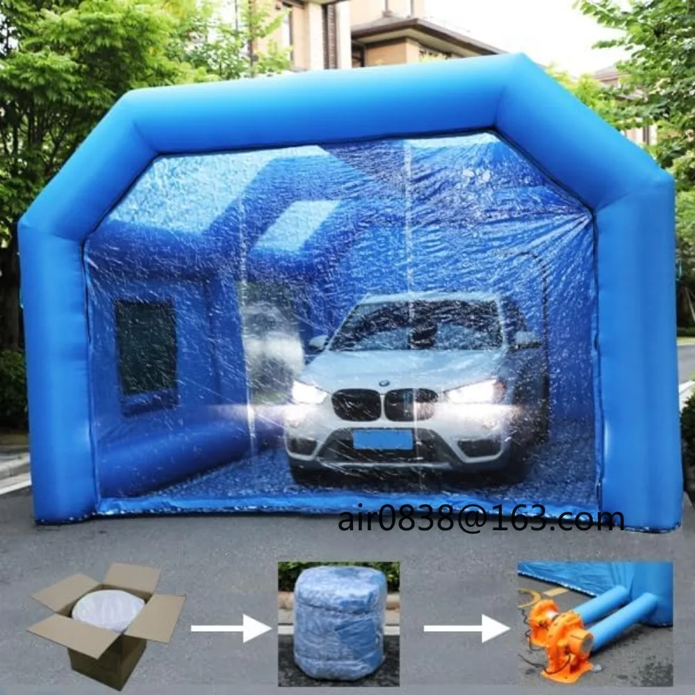 Portable Inflatable Spray Booth Inflatable Car Parking Tent Bubble Garage Automotive Paint Booth Car Cover For Sale