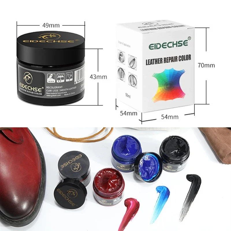 50ml Car Leather Paint Seat Care Liquid For Auto Leather Refurbish Repair 20 Colors