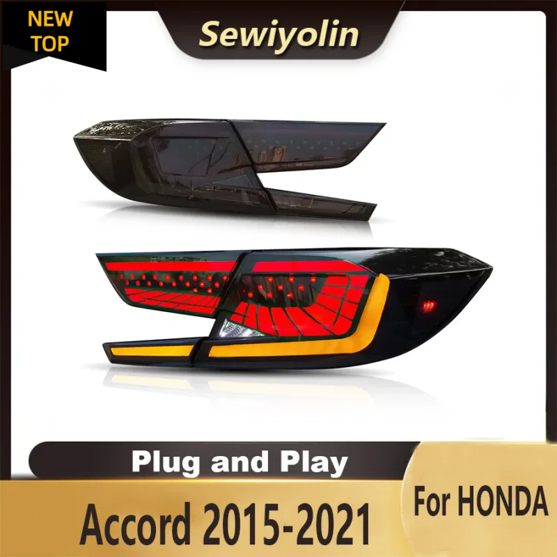 

For Honda Accord 2015-2021 Car Accessories LED Tail Lights Rear Lamp Assembly Start Up Animation DRL Signal Automotive