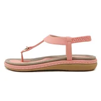 TIMETANG summer shoes women bohemia beach flip flops soft flat sandals woman casual comfortable plus size wedge sandals  C065 - Image 5