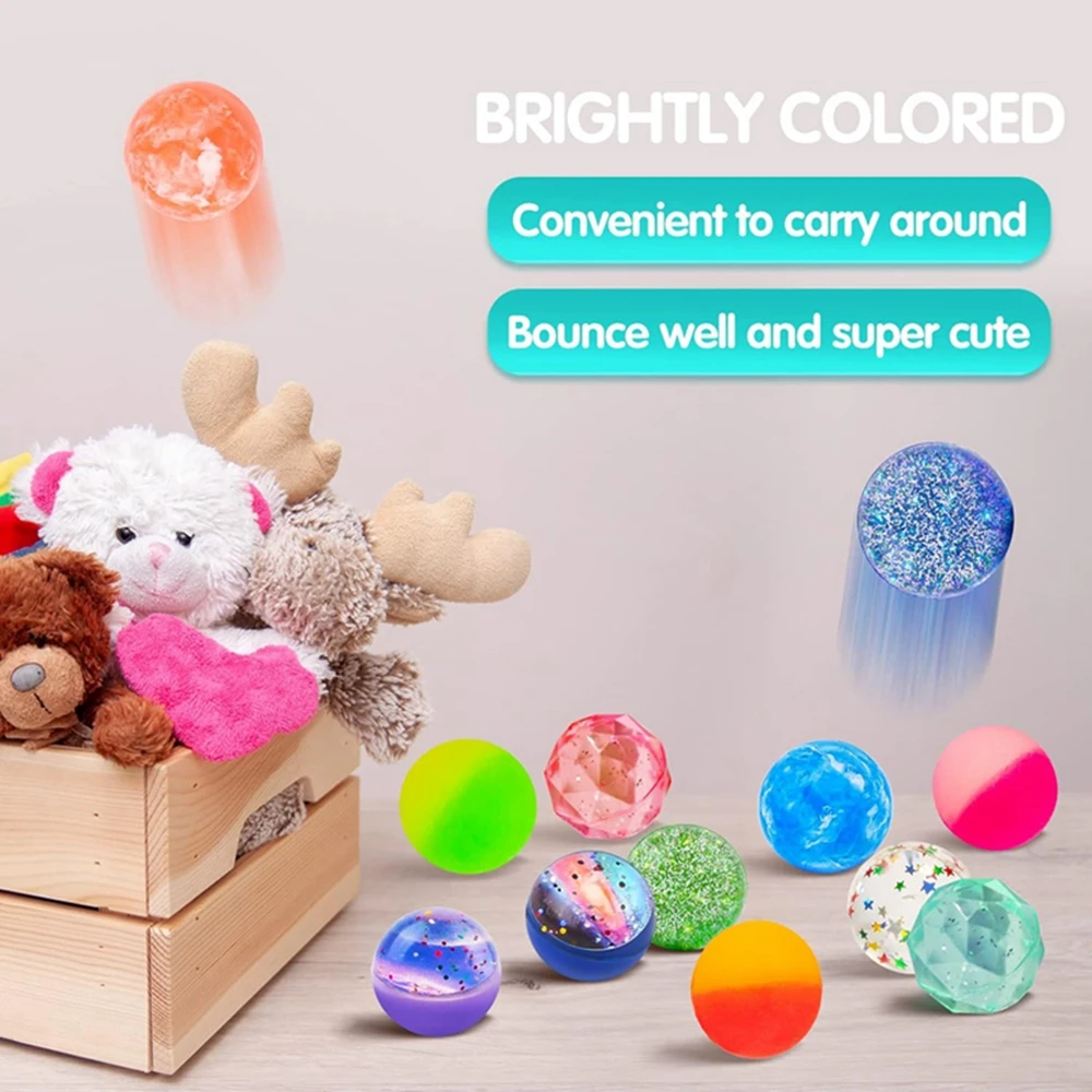 Lot De 20 Balles Rebondissantes Thème Espace étoilé - 30 Mm - Jouet Enfant Anniversaire Cadeau Fête Filles Garçons