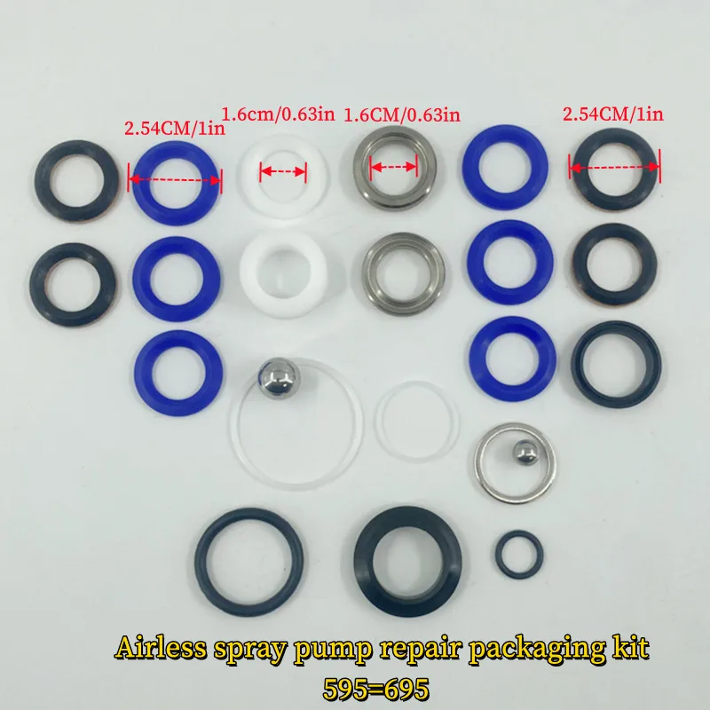 Airless-Sprühfarbe Maschinenpumpen-Reparatur-Dichtungs-Reparatur-Set 395 495（244194）595 695 700(248212)1095（248213）7900(249123) – Detail 4