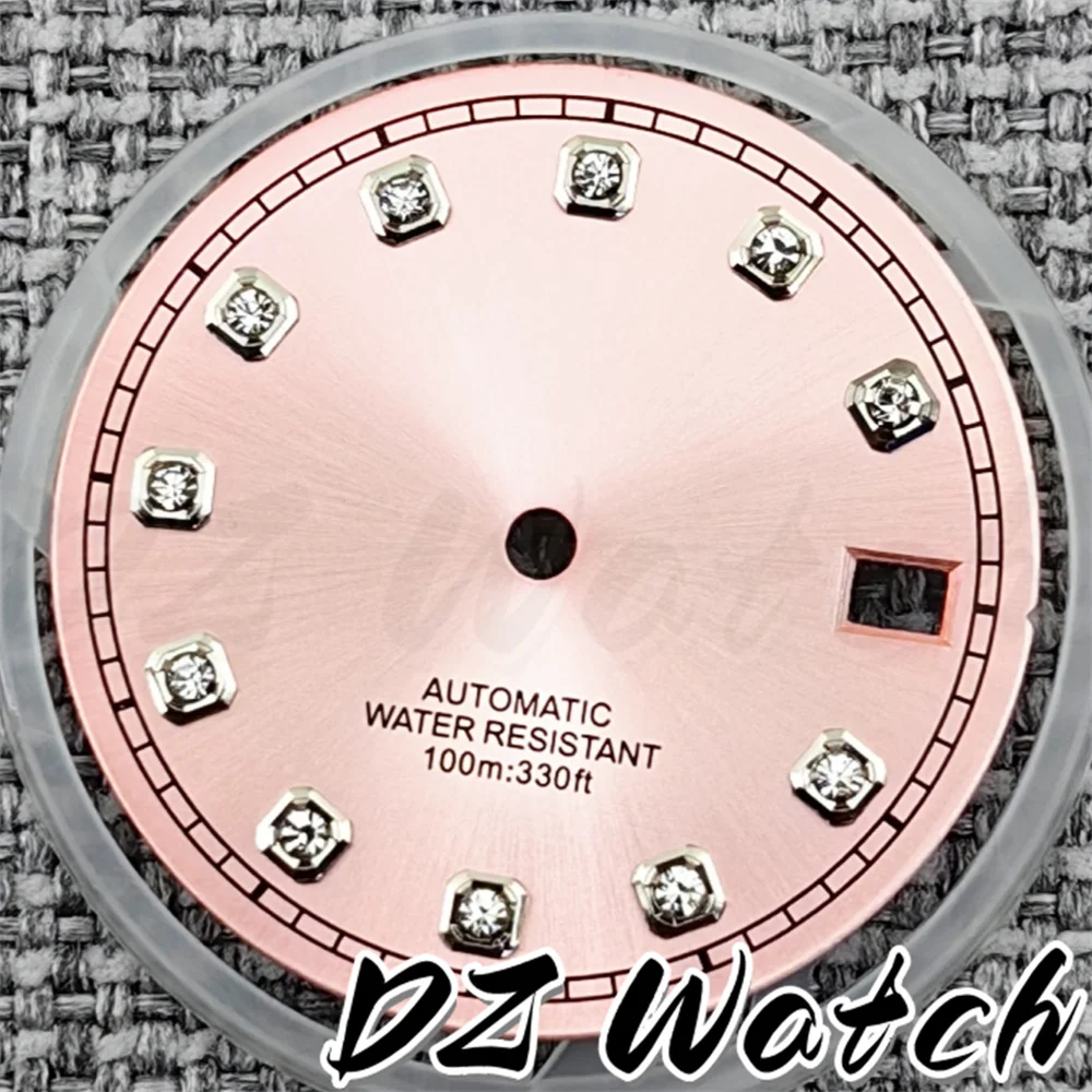 Sunburst Pink Gold Green Dial with Diamond Index and Date - Premium Automatic Watch Enhancement