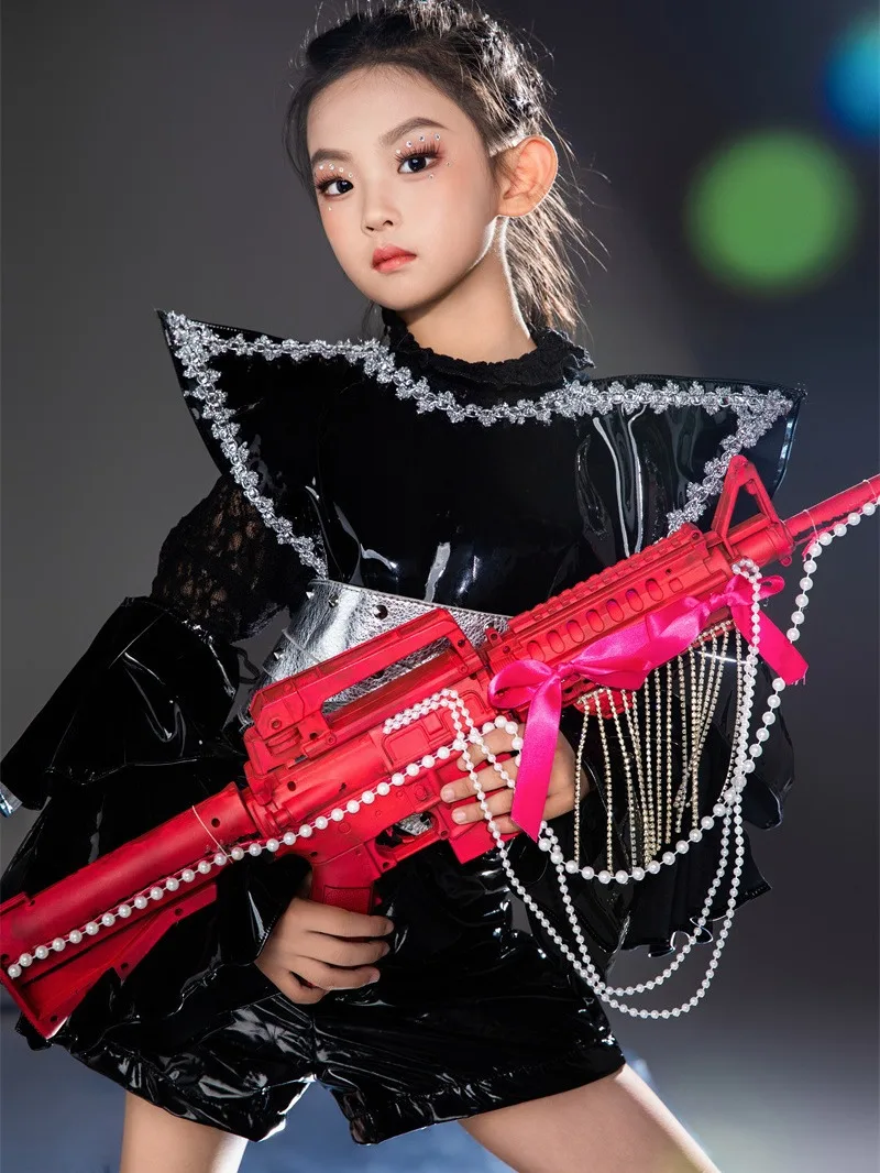 Stage Show Catwalk Girl Clothes From 9 To 12 Years Old Modern Dance Wear Fantasy Clothing Girl Costume