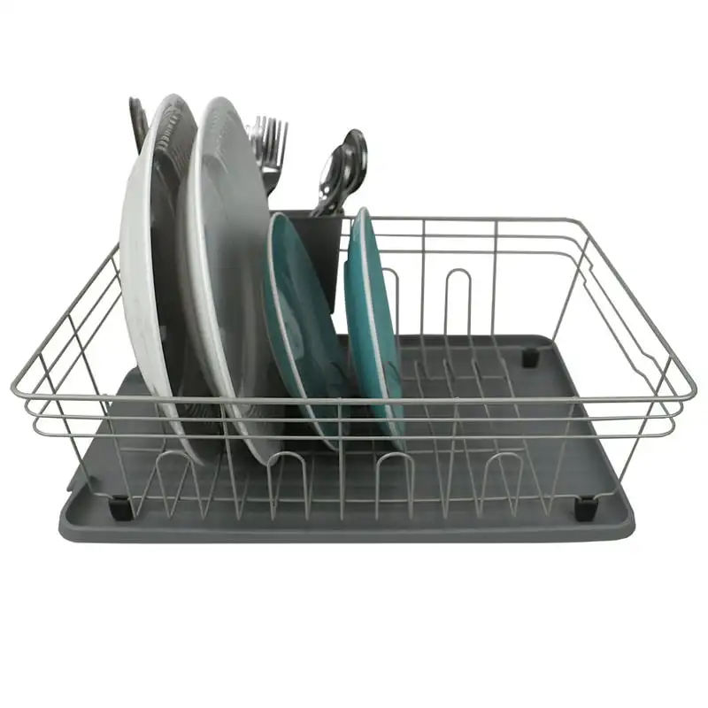 3 Piece Dish Rack, Grey - AliExpress