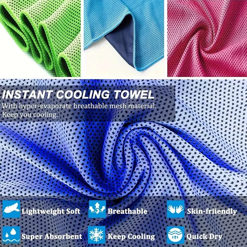 1pcs Ultra-Cooling Towels Gym Portable Running Cooling Towel Sweat Absorbing And Quick Drying Sports Special Soft Gift Portable