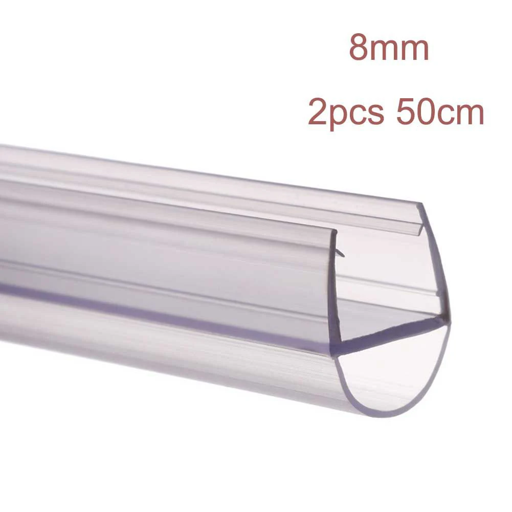 Set of 2 Portable Bath Screen Water Baffle Sealing Strips