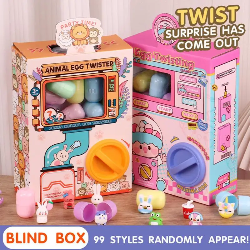 Bambini Gashapon Machine Mini Claw Arcade Crane Cartoon Doll Blind Box Egg Twisting Giochi Educativi Fai Da Te Giocattoli Per Bambini Regali