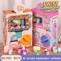 Children Gashapon Machine Mini Claw Arcade Crane Cartoon Doll Blind Box Egg Twisting DIY Educational Games Toys for Kids Gifts 1
