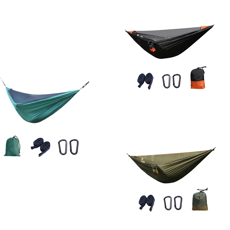 

Автоматический быстрооткрывающийся эластичный гамак с москитной сеткой, уличный гамак для кемпинга, гамак с москитной сеткой