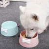 Pet Dog Food Bowls Lovely Bowknot Puppy Feeder Dish Bowl Diamond Pattern Bow Cat Bowl for Water Sweet Princess Pet Feeding Bowls 6