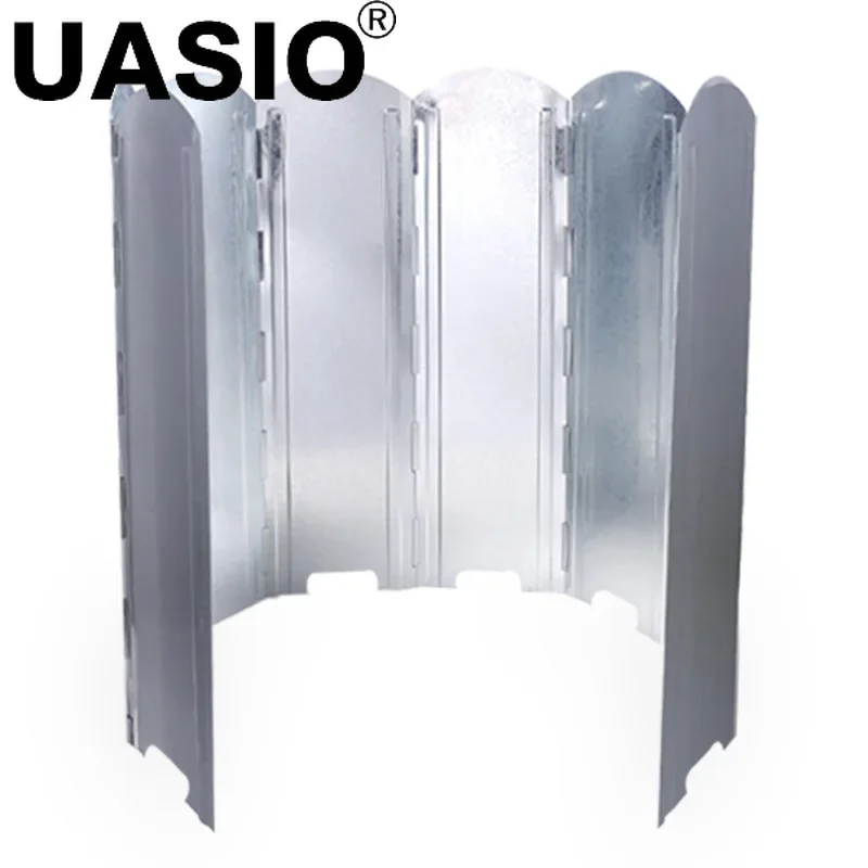 Folding Outdoor Stove Windscreen Camping Stove Wind Screen 8 Plates Stove Windshield W/Carrying Bag for Camping Picnic Cooking