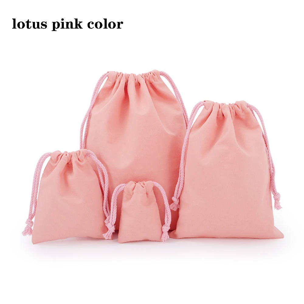Versatile Cotton Canvas Drawstring Tote Bag - Portable and Foldable Organizer