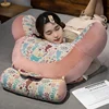 Retro Lumbar Support Large Cushion Bedside Reading Playing Sofa Cushion Home Bedroom Office Waist Protection Pillow Removable 4