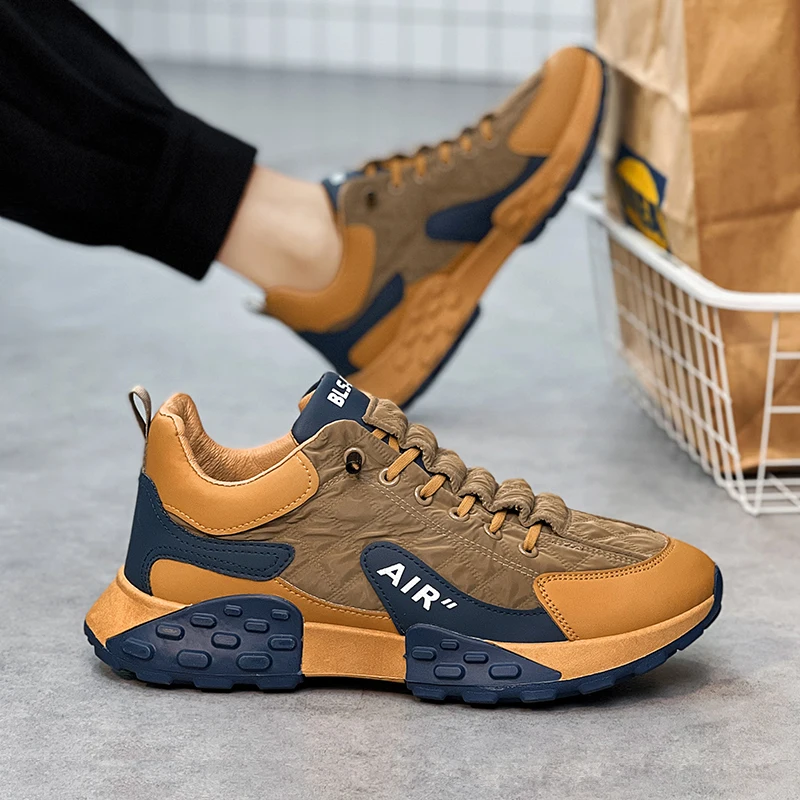 New Men's Casual Shoes Fall and Winter Down Cloth Men's