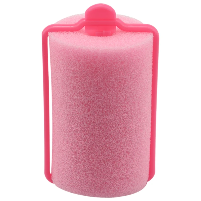 

12Pcs Dark Pink Hair Styling Soft Foam Sponge Rollers Curlers Hairdressing Tool