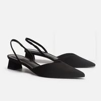 Chaussures pour femmes offre spéciale Slingbacks femmes talons hauts bouche peu profonde bureau et carrière Sexy sans lacet orteil gladiateur sandales 5