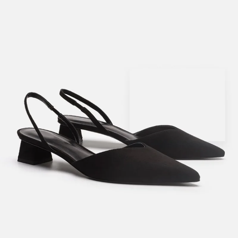 נעליים לנשים מבצע חם סלינגבקס עקבות גבוהות לנשים פה שטוח משרד וקריירה סקסי סנדלי גלדיאטור