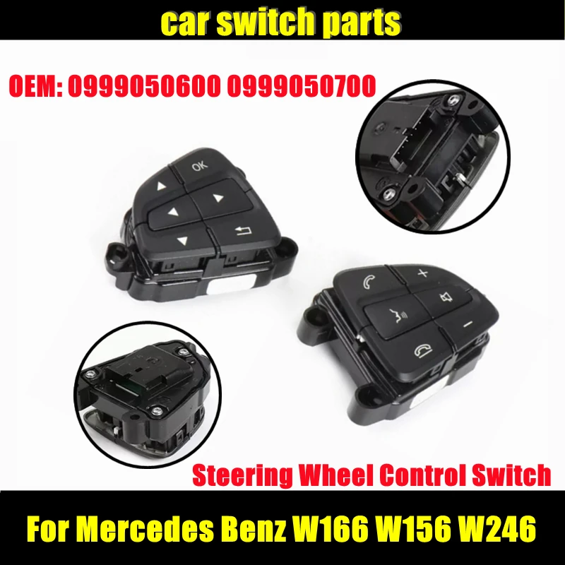 

Автомобильный переключатель, запчасти 0999050600 0999050700 для Mercedes Benz W166 W156 W246, многофункциональный кнопочный переключатель управления рулевым колесом