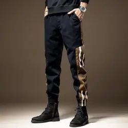 Military Outdoor Casual Men Tactical Cargo Pants Spring Autumn Streetwear Fashion Male Safari Style Contrast Striped Trousers