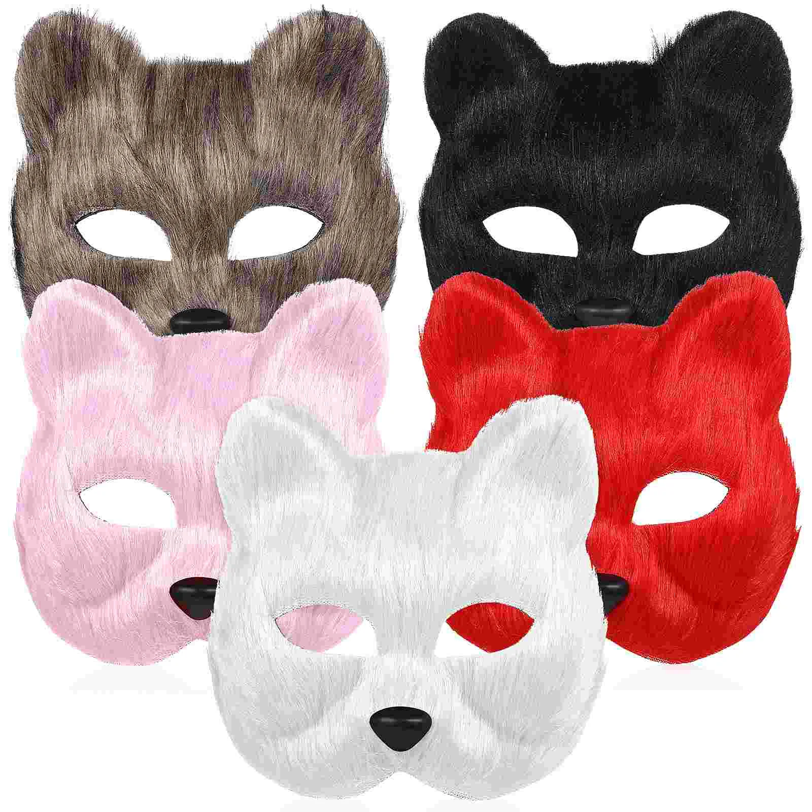 2 Pcs Animal Mask Animal Mask Therian Therian Fox Mask Animal Masks Crafts  Handmade White Classic Adults Eva - AliExpress