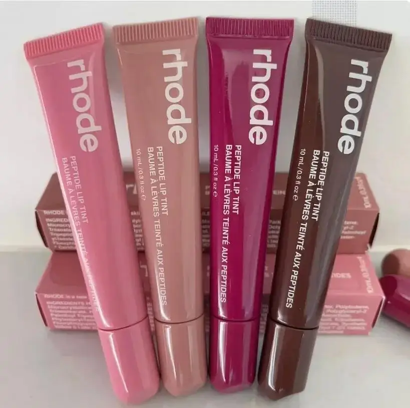Lip Makeup Set Ribbon Color Lipstick INS Rhode Makeup Cheek Blush Cream Blusher Stick Lip Gloss Phone Case For iPhone Espresso Raspberry jelly