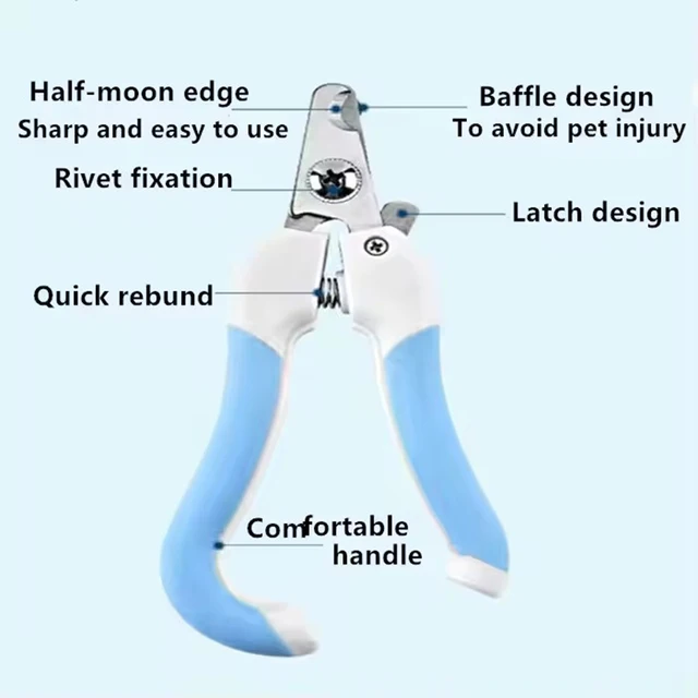 1pc Dog Nail Clipper Scissors Kitten Nail Toe Claw Clippers Trimmer Labor-Saving Grooming Tools for Animals General Pet Supplies 2