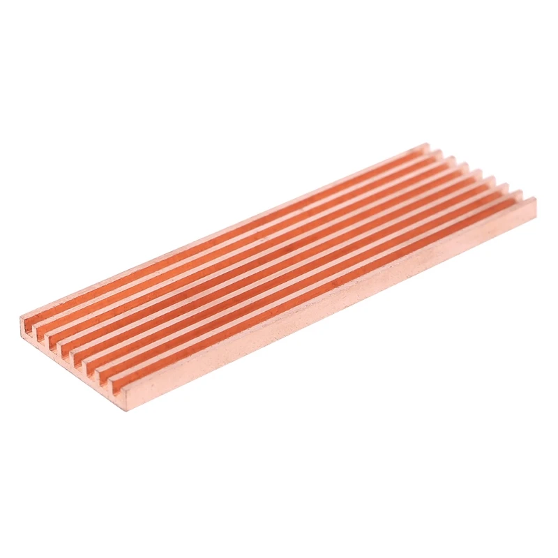 Heatsink Cooler Pure Copper Heat Sink Thermal Conductive Adhesive for M.2 2280 PCI-E NVME SSD 2/3/4mm