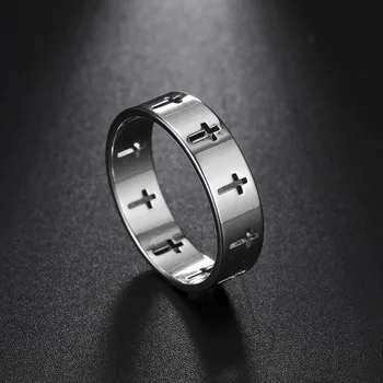 Sterling Silver Gothic Cross Rings 1