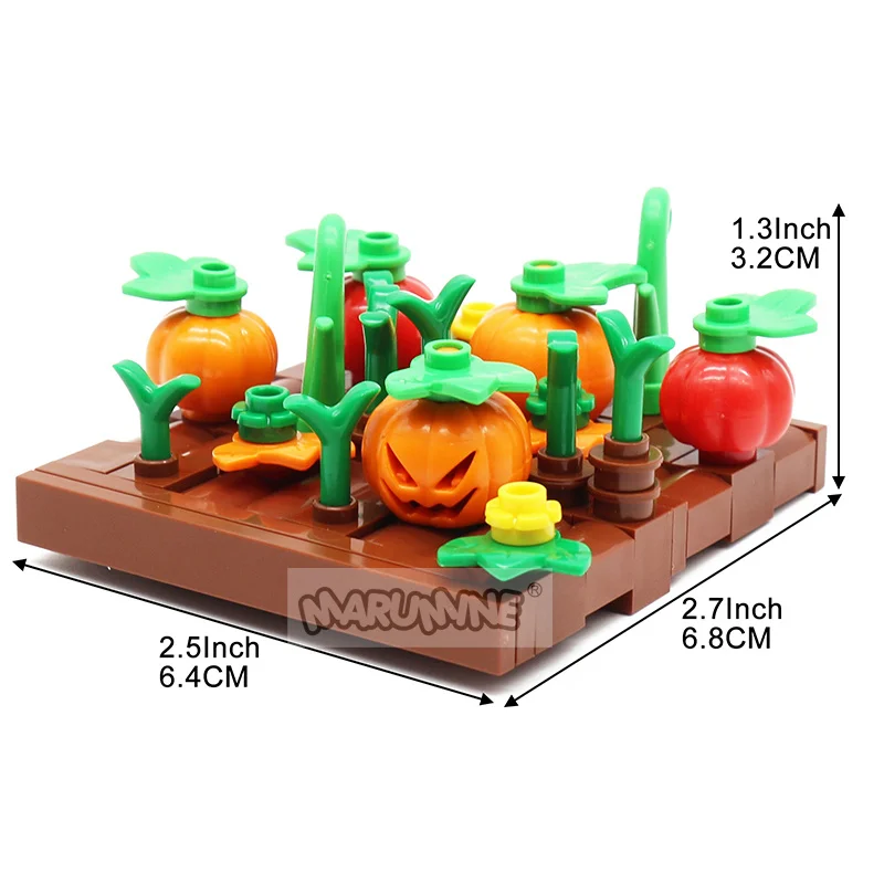 Marumine 할로윈 빌딩 블록 세트, 호박 MOC 벽돌, DIY 부품 액세서리, 20693 뱀파이어 유령 몬스터 호환, 76PCs