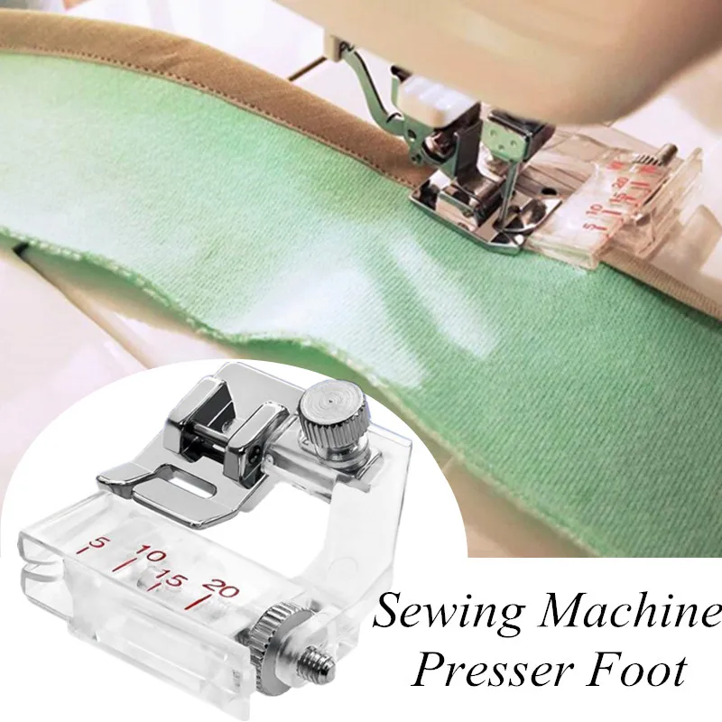 Sewing Machine Presser Foot Bias Cloth Binder Stitch OverLock Zipper Ruler Parts Home Essentials Industrial Sewing Supplies