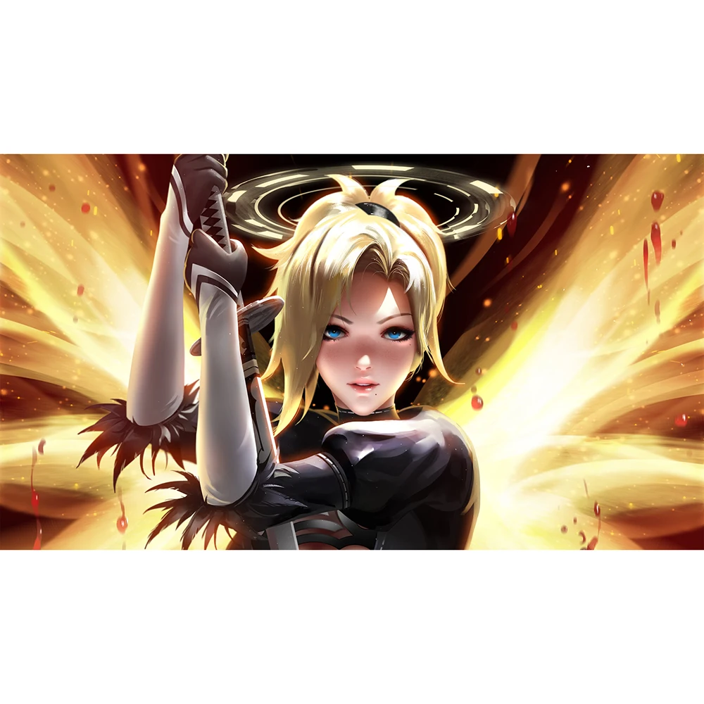 (Goddess of Golden Light Playmat)Custom Design TCG Card Game TableMat Big Mousemat,Board Games MTG PlayMat Tarot Mat