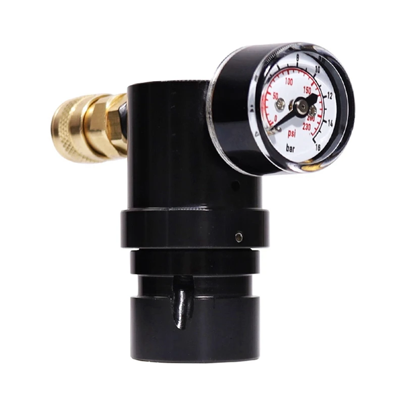 

HPA Low Pressure Regulator T-Type Mini CO2 Regulator G1/2-14 Thread Regulator Output Pressure 230 Psi With Coupler Gauge