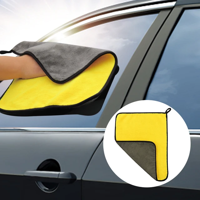 Professzionális Mikroszálas Autómosó Törülköző Vastag Tisztítószekrény Szárító Prémium Abszorbens Tisztítás Dupla Arcú Plüss Törülközők