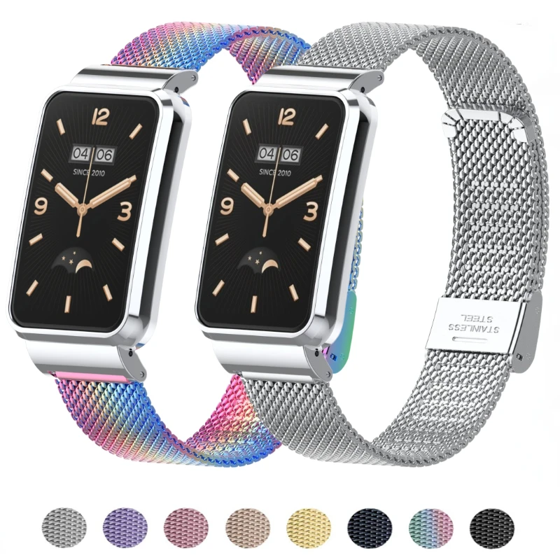 

Milanese Strap+Case for Xiaomi Mi Band 7 Pro Metal Stainless Steel Bracelet for Xiaomi Mi Band 7 Pro Belt Replacement Wristband