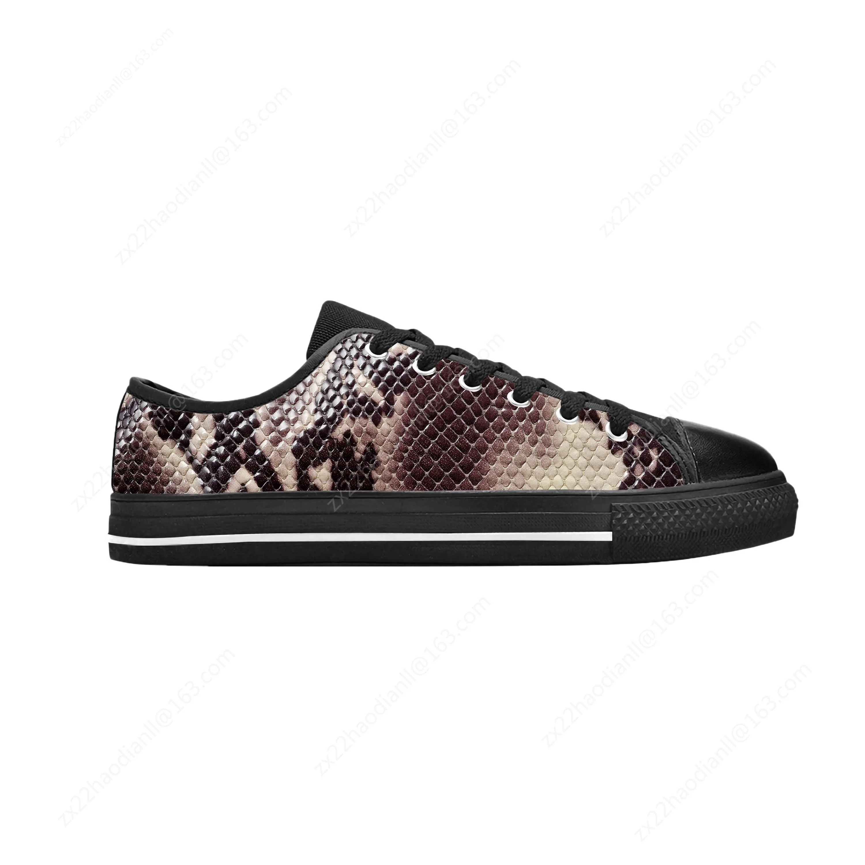 Snake Skin Scales Snakeskin Print Pattern Fashion Casual Cloth Shoes Low Top Comfortable Breathable 3D Print Men Women Sneakers