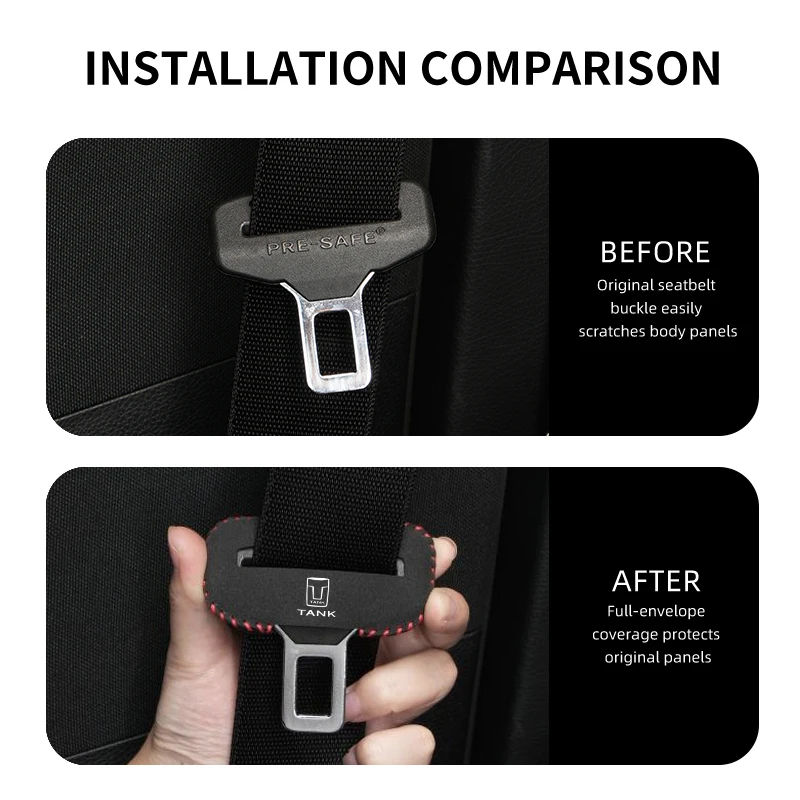 2/5Pcs Car Seat Belt Covers Fur Protection Clips Auto Accessories for TANK Great Wall Tank Tank 300 seat belt covers car seat belt accessory
