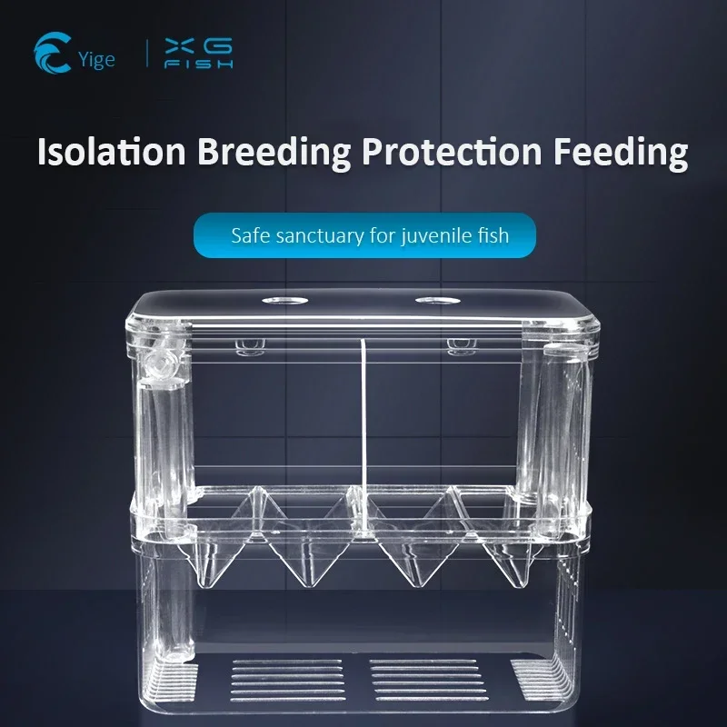 Transparent Acrylic Fish Tank Double Layer Breeding Isolation Box Aquarium Hatchery Incubator For Guppy Betta Fishs fish aquarium fish breeding box