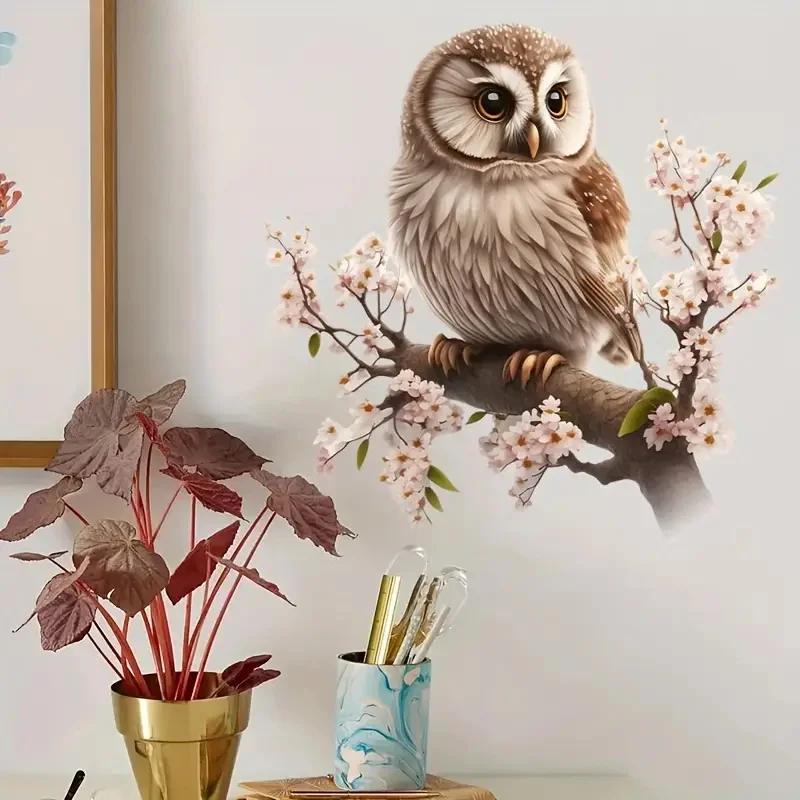 Owl Self-Adhesive Wall Decal Removable Reusable PVC Sticker for Toilet Lid Bathroom Decor wall stickers,toilet stickers