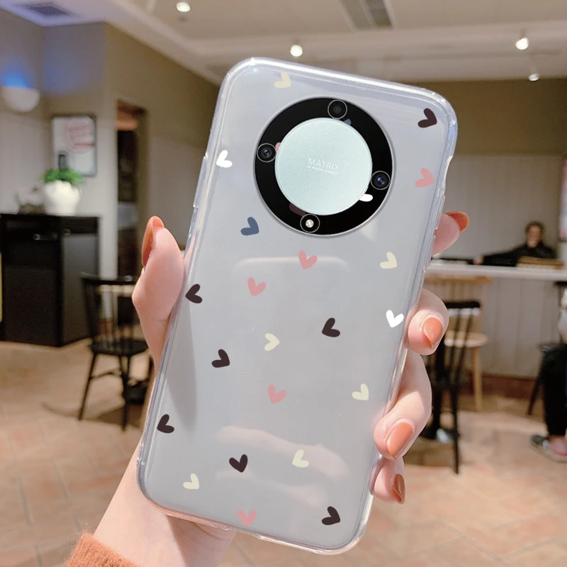 Clear Shockproof Silicone Case with Cute Cat Design - Transparent Cover