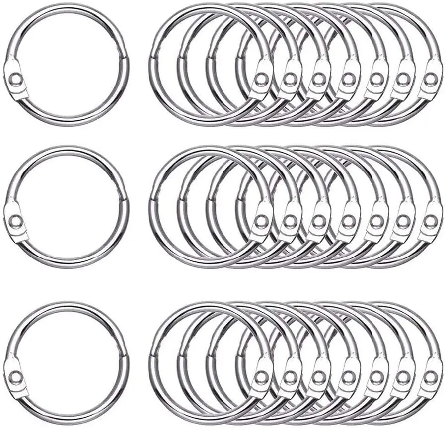 40PcsMetalLooseLeafBookBinderRings12InchKeyRingsORingfor.jpg