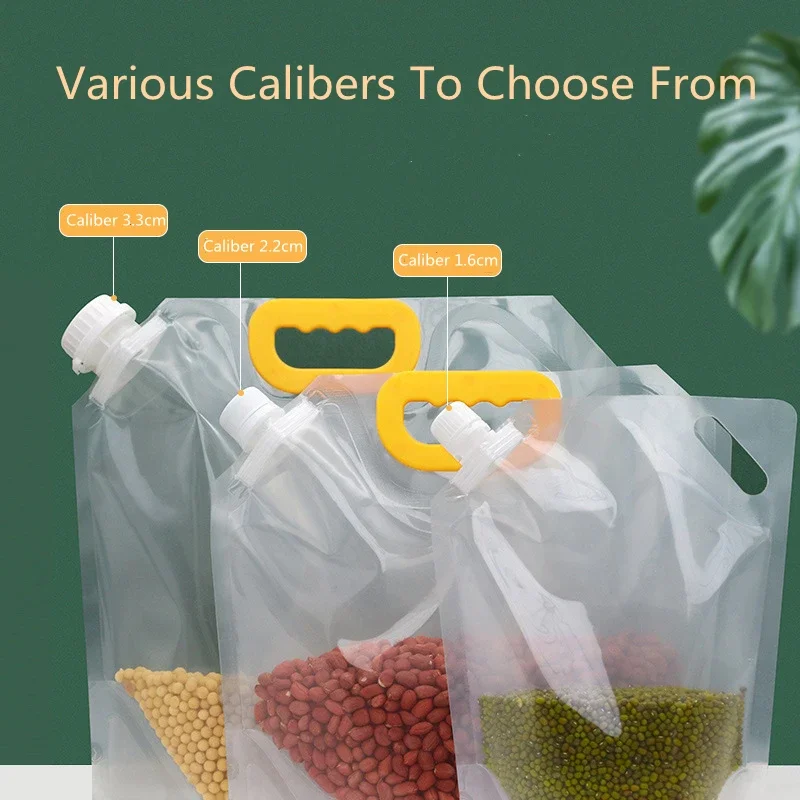 Grains Storage Packaging Bag Rice Dispenser Insect Proof Food Storage Sealed Bag Bean Container Kitchen Organizer with Nozzle 2