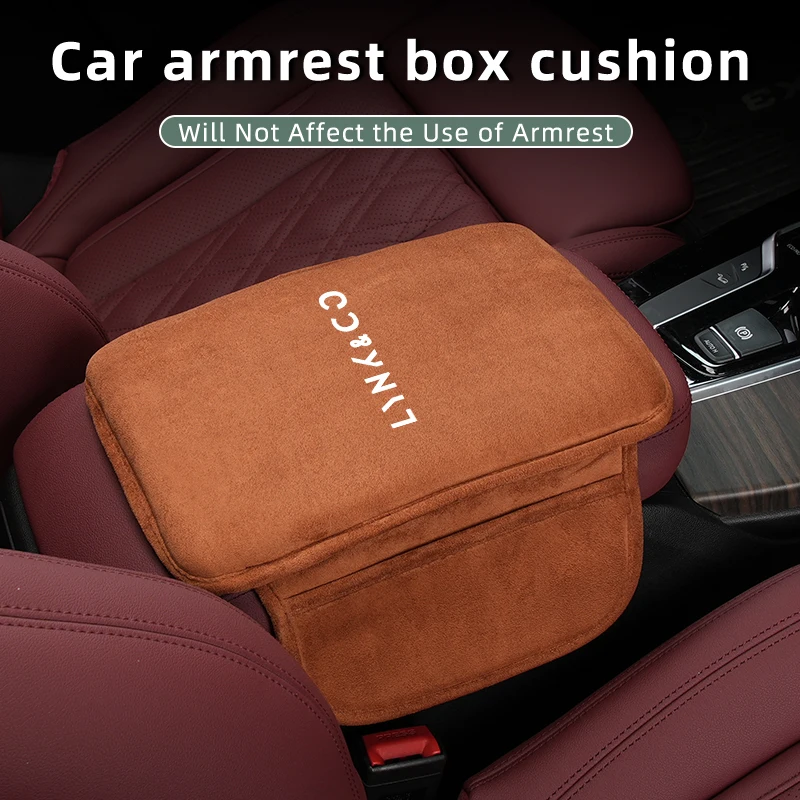 Car Interior Armrest Storage Box Protection Pad Booster Cushion For LYNK&CO 01 02 03+ 05 06 09 PHEV 09 MHEV