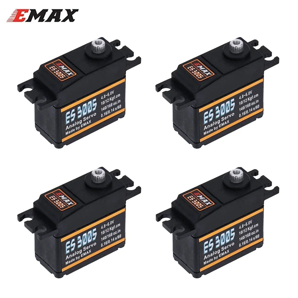 

1/2/4pcs Emax ES3005 Analog Metal Waterproof Servo with Gears 43g servo 12KG torque for RC car boat airplane