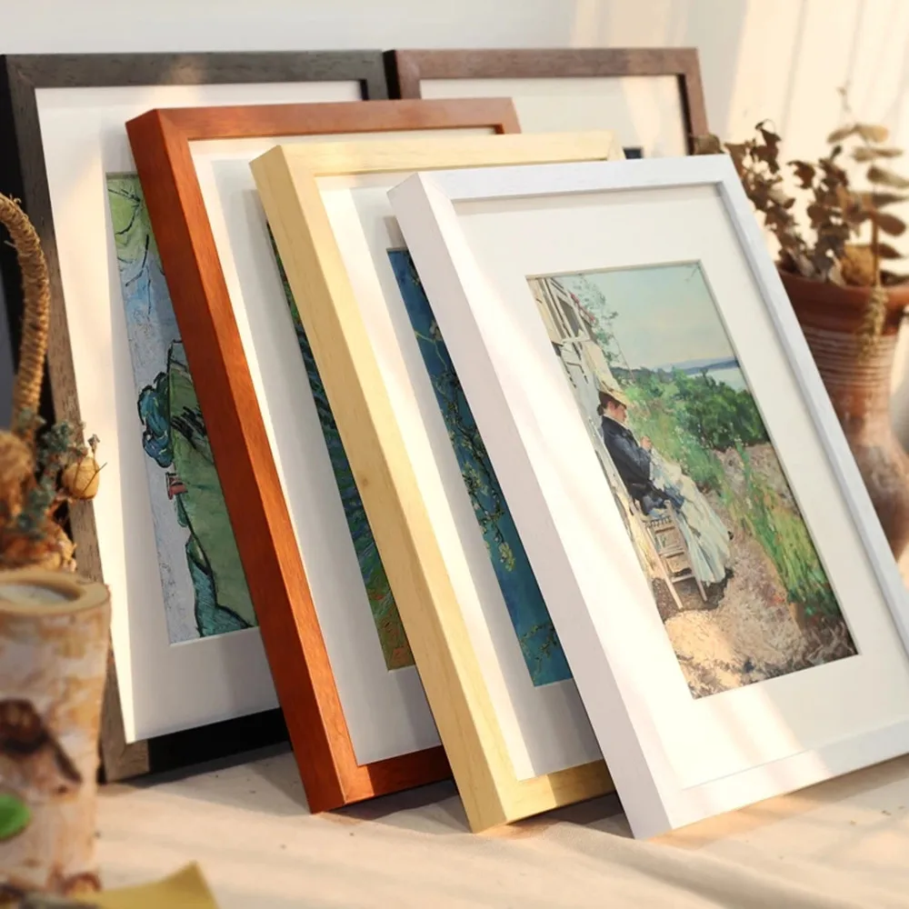 Wooden Frame for Canvas Painting A5 A4 A3 With Mats For Wall Mounting photo frame wood canvas frame wood photo frame wood frame wood picture frame art frames
