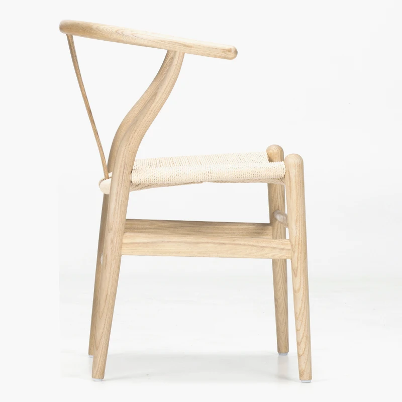 Modern Dining Chair Oak Wood Oil Finish Natural/Black/Walnut/Honey/Chestnut Wooden Armchair Design For Kitchen Dining Room