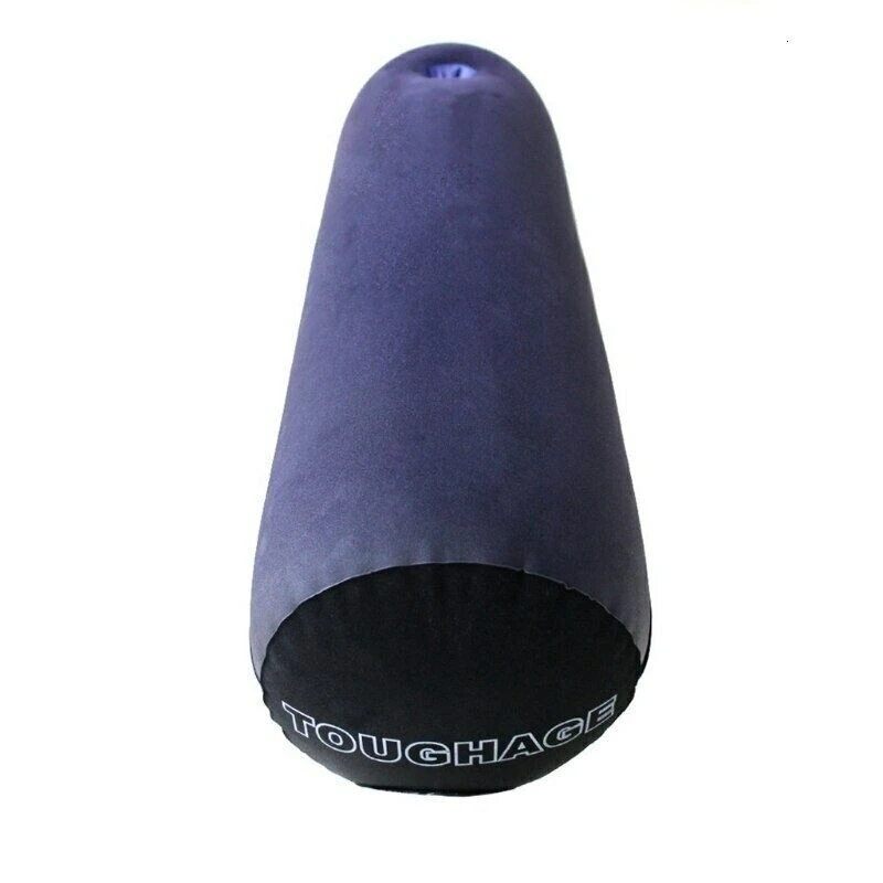 Inflatable Back Support Bolster Pillow Flocking Yoga Bolster Pillow Cylinder Tube Bolster Pillow PVC Flocking Ultralight Cushion