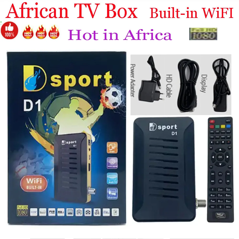 [Genuine] Dsport D1 Miglior Ricevitore Decoder Satellitare Hd 1080P Decoder Digitale Dvb-S2 Builtin Wifi Ds Tv Hot In Africa Medio Oriente